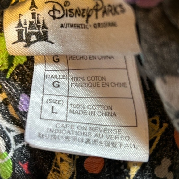 DISNEY PARKS 2011 100% COTTON COLORFUL PRINT DRAWSTRING PAJAMA PANTS, SIZE L - Picture 5 of 6